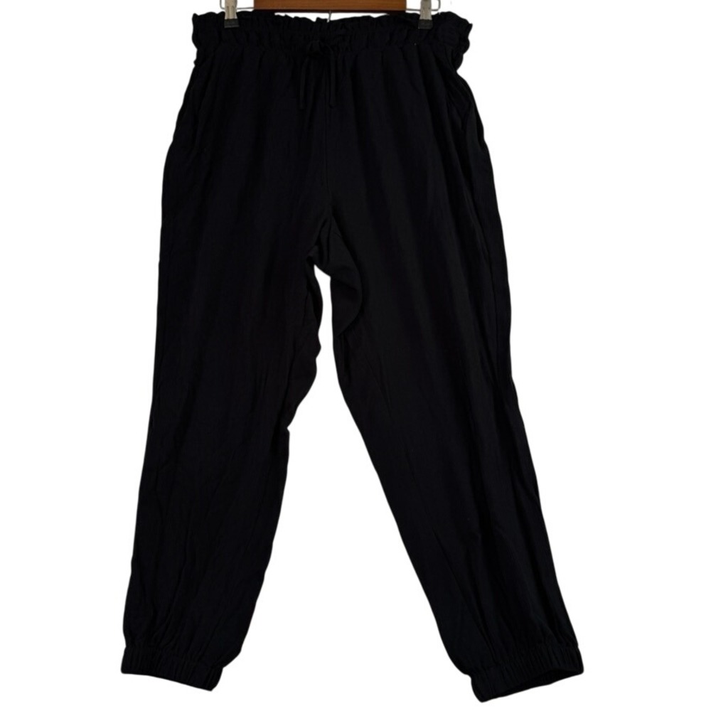 Torrid Deep Black Washable Gauze High Rise Jogger Pants Size 1 Regular NWT